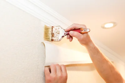 Pose de papier peint à Marnaz — revêtements muraux et toiles de verre